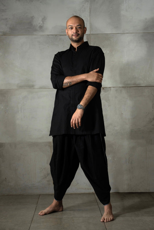 Linea Dhoti - Black