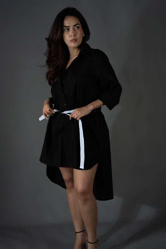 Zenith Shirt Dress - Noir