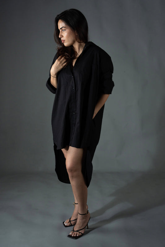 Zenith Shirt Dress - Noir