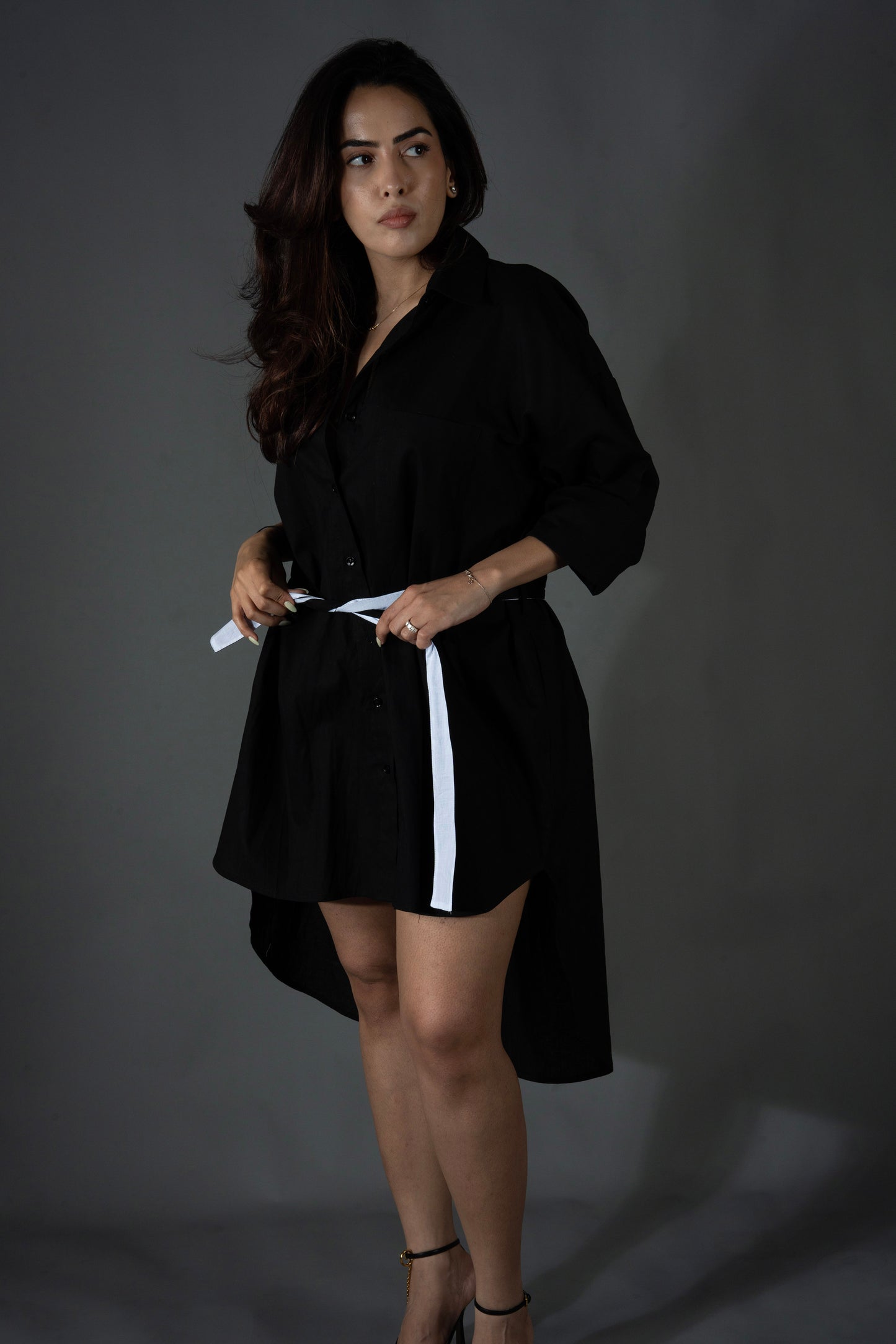 Zenith Shirt Dress - Noir