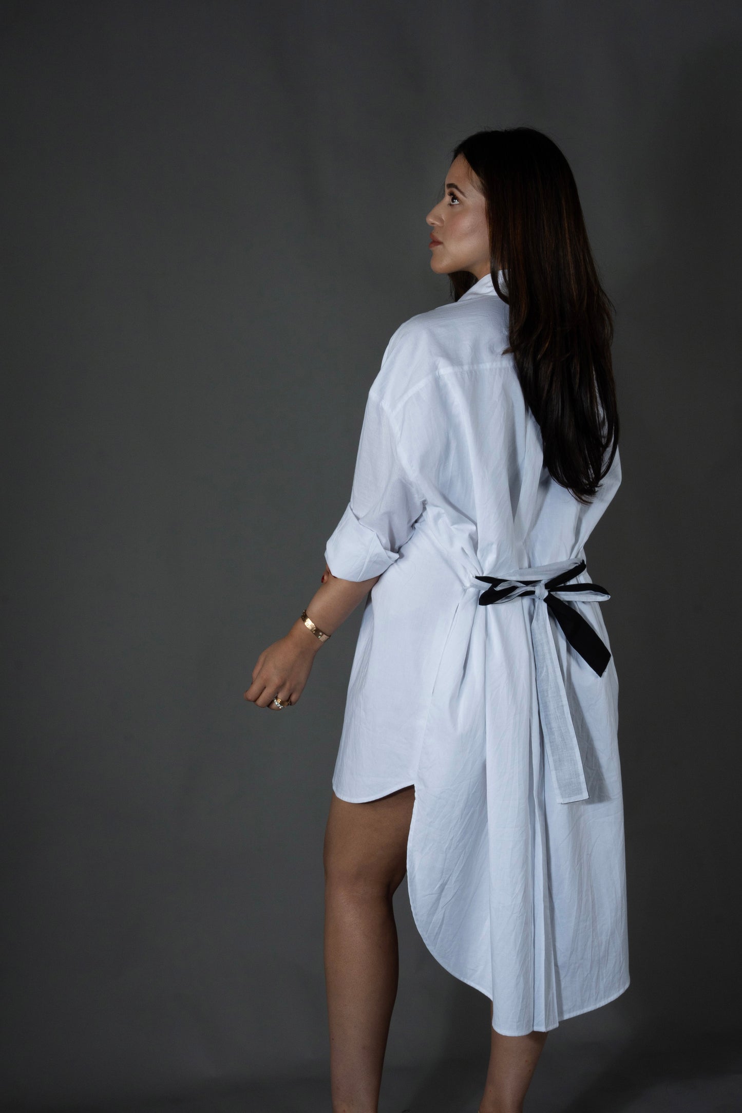 Zenith Shirt Dress - Blanc