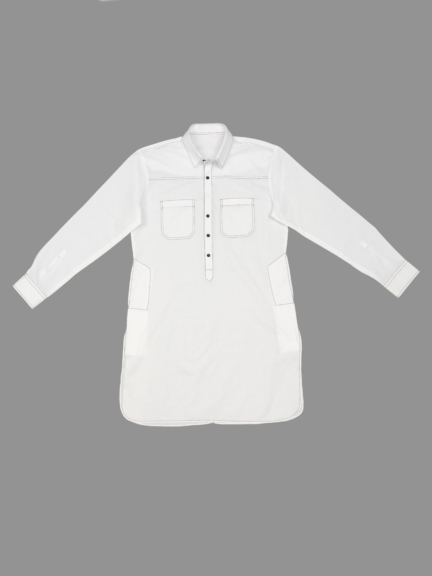 Linea Pathani Set Mini- White on Black