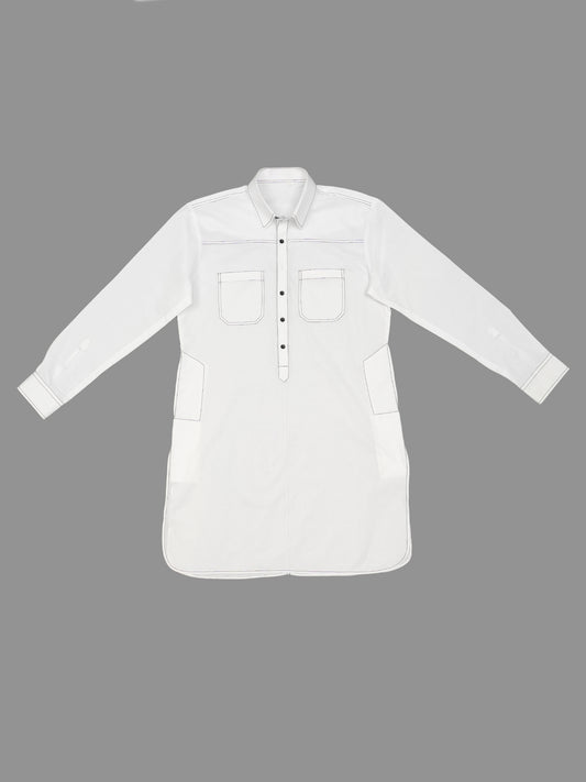 Linea Pathani Set Mini- White on Black