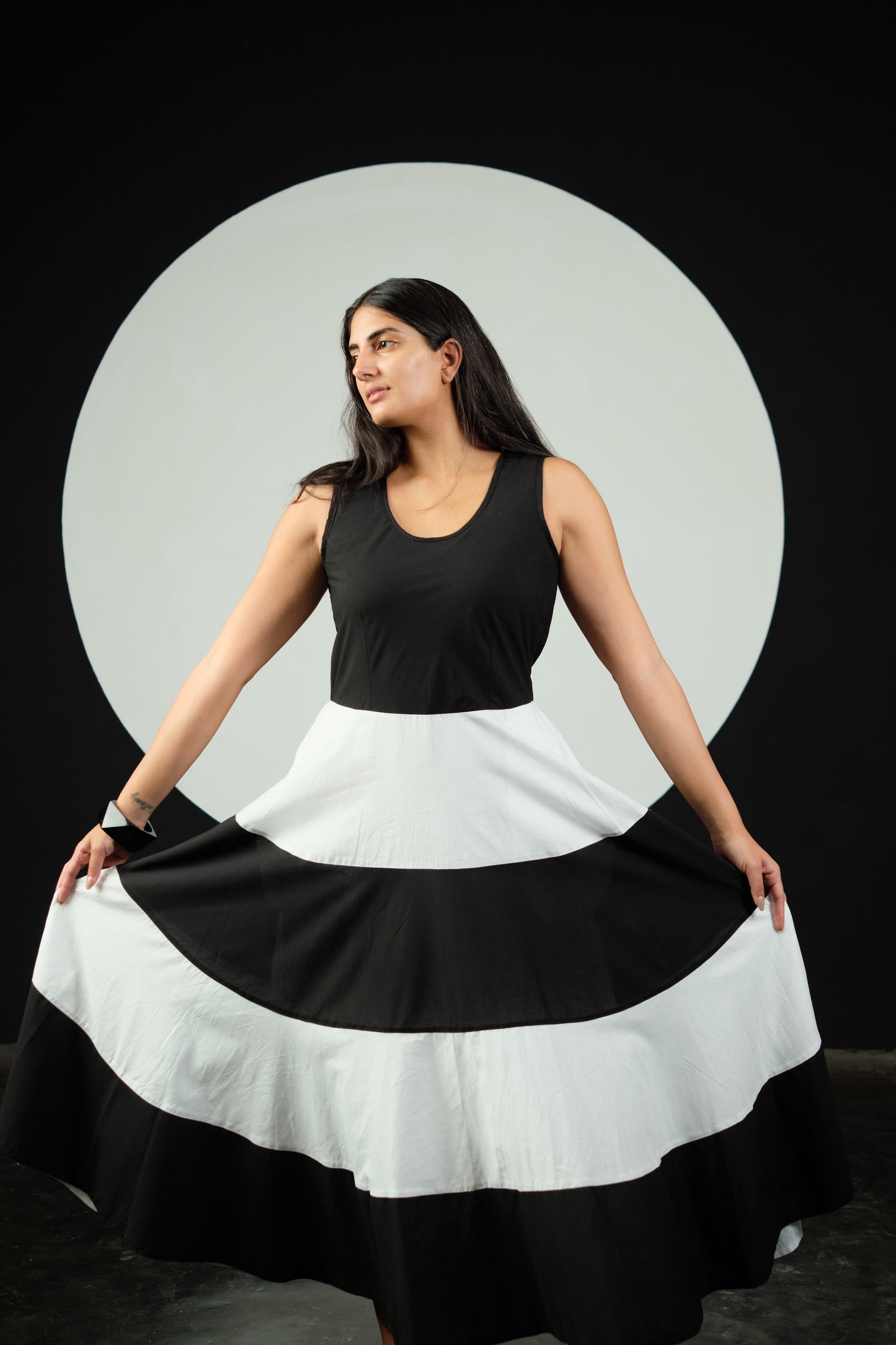 Orbit Dress - Black Crest