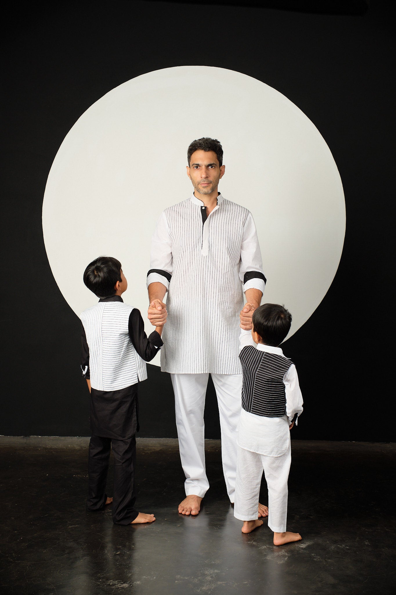 Stria Kurta Set - White