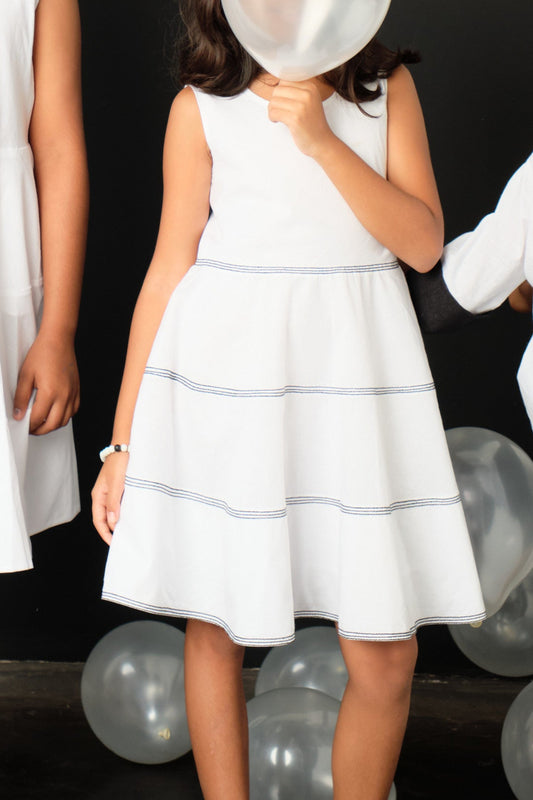 Orbit Dress Mini - White