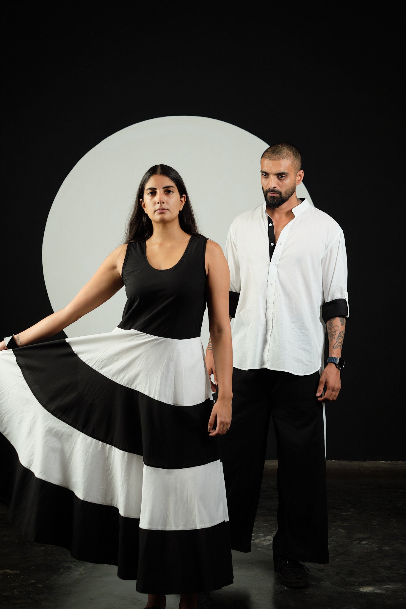 Orbit Dress - Black Crest