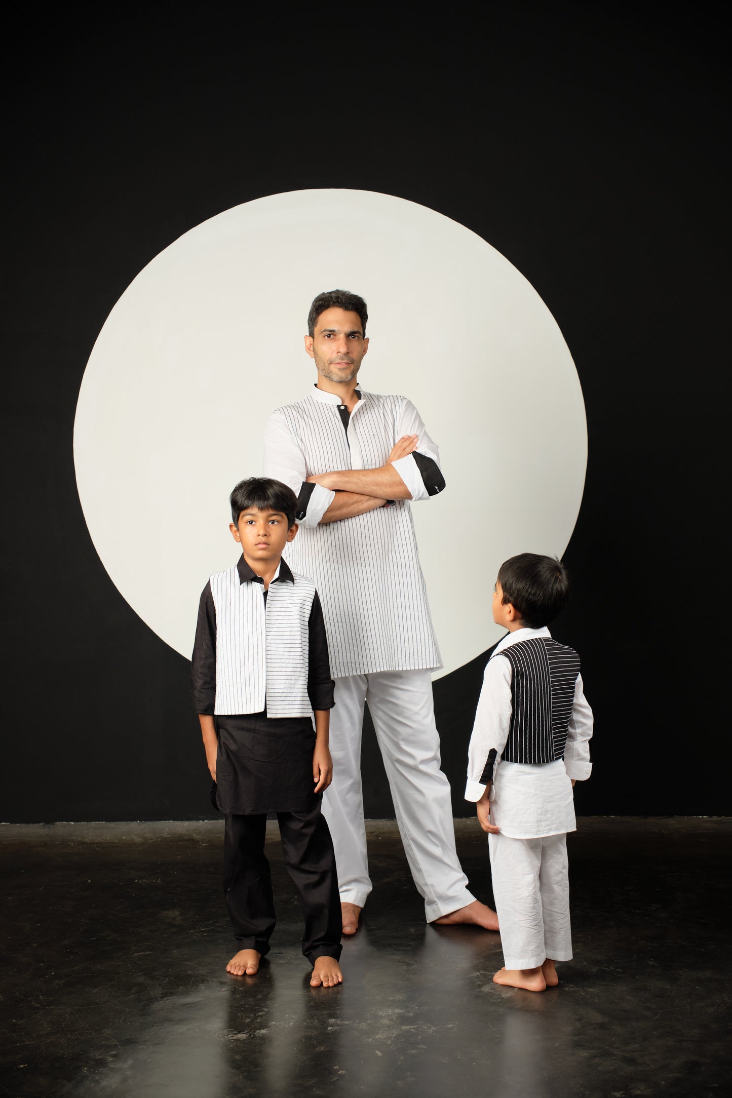Stria Kurta Set - White